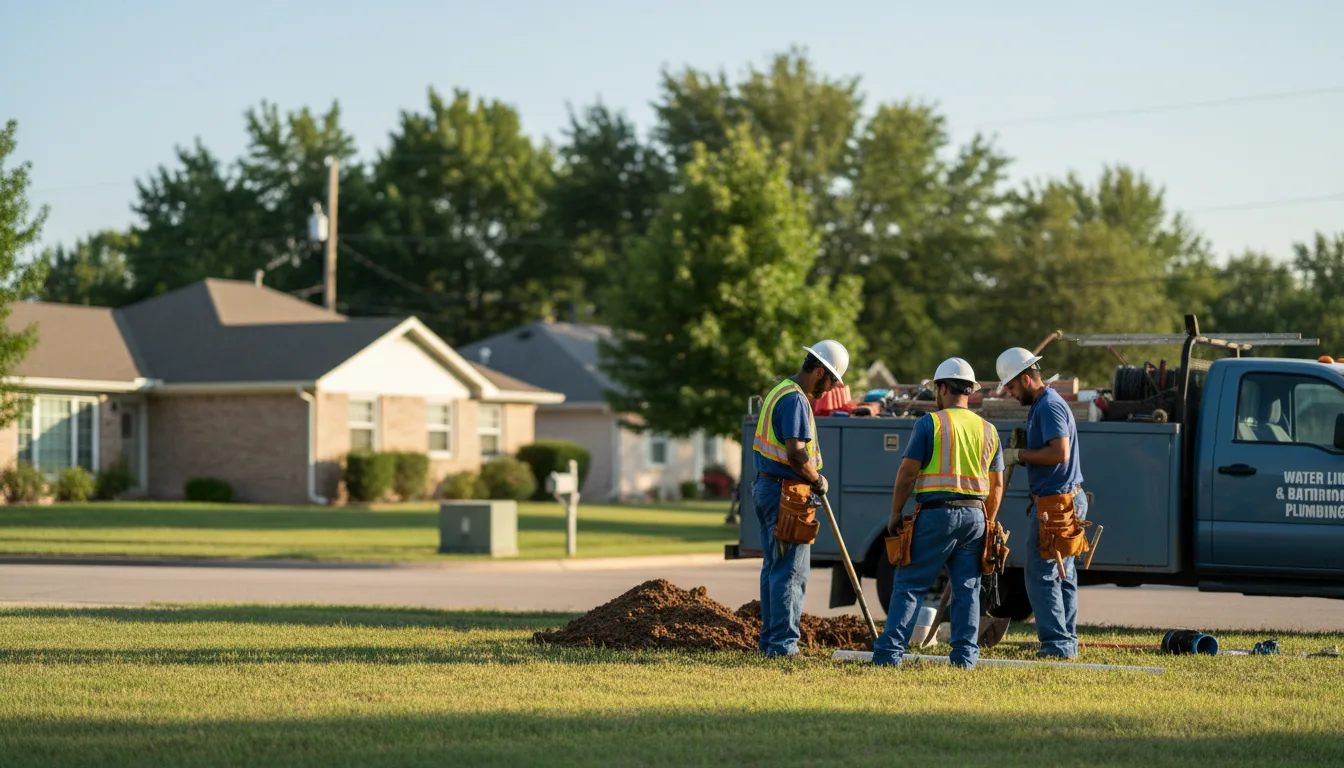 Residential water line and bathroom plumbing service in Modoc, IN